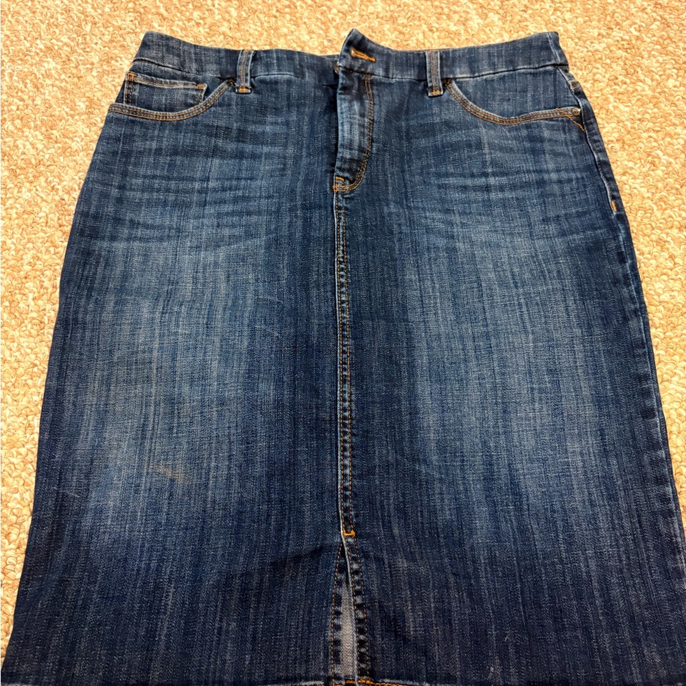 Chico's Blue Denim Skirt